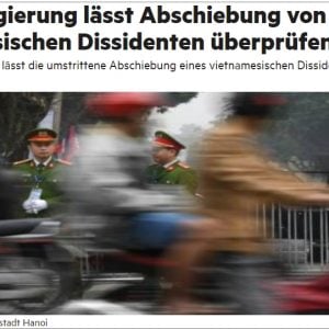 Chính phủ Liên bang Đức cho cứu xét lại trường hợp nhà bất đồng chính kiến Nguyễn Quang Hồng Nhân