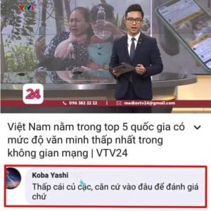 Ranked bottom of online civilized behaviors – what do Vietnamese people say?