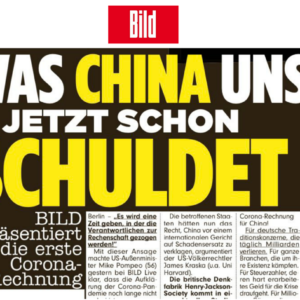Tờ báo BILD lập hóa đơn đòi Trung Quốc bồi thường cho Đức 149 tỷ Euro vì COVID-19