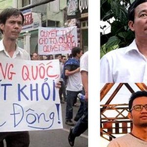 Independent journalists Pham Chi Dung, Nguyen Tuong Thuy, and Le Huu Minh Tuan were imprisoned