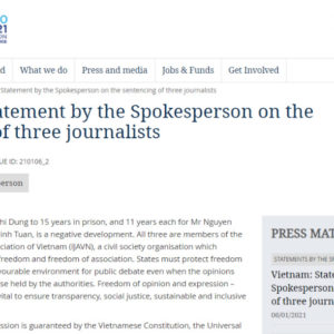 US and EU slam Vietnam’s conviction of three independent journalists