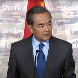 Threats from China’s top diplomat