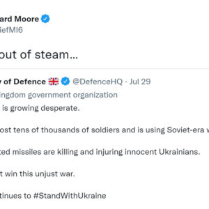 Chiến tranh Ukraine: Putin phải đối mặt với sự sỉ nhục mới khi người đứng đầu MI6 tuyên bố Nga đang “cạn kiệt sức lực” sau thất bại lớn
