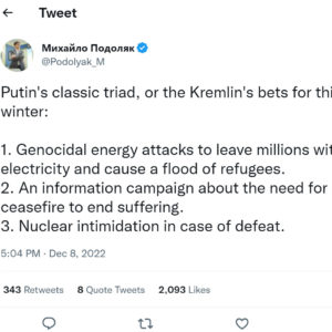 Putin bị buộc tội “tấn công năng lượng diệt chủng” khi nhà độc tài Nga răn đe dọa hạt nhân