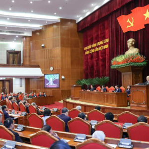 What does Mr. Trong want from meeting with former leaders on February 6? (Wind Trader)