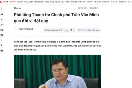 Following example of Communist leader in Kien Giang, Deputy Government Inspector dies