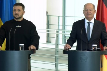 Tổng thống Ukraine Selenskyj gặp Tổng thống Đức Steinmeier và Thủ tướng Scholz ở Berlin
