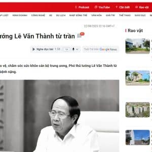 Deputy PM Le Van Thanh dies- cruel political game in Vietnam