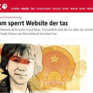 Việt Nam chặn trang web nhật báo TAZ của Đức