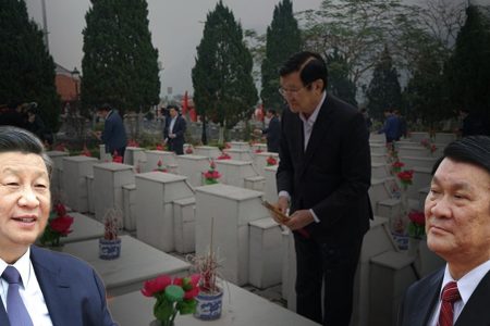 Ông Trương Tấn Sang thăm nghĩa trang Vị Xuyên vào ngày 17/2
