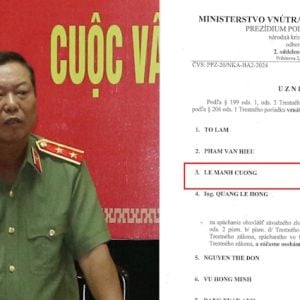 Trung tướng công an Lê Mạnh Cường cũng bị Slovakia truy tố vì vụ bắt cóc Trịnh Xuân Thanh