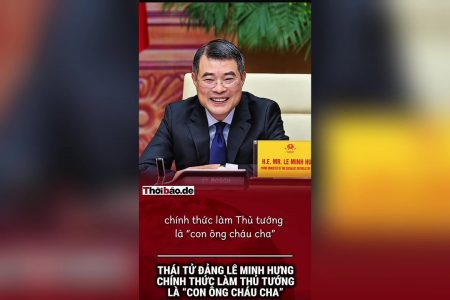 Thái Tử Đảng Lê Minh Hưng Chính Thức Làm Thủ Tướng Là “Con Ông Cháu Cha”