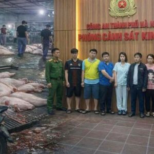 检疫干部团伙收受25亿越盾，为300吨病猪肉流入26所学校保驾护航！