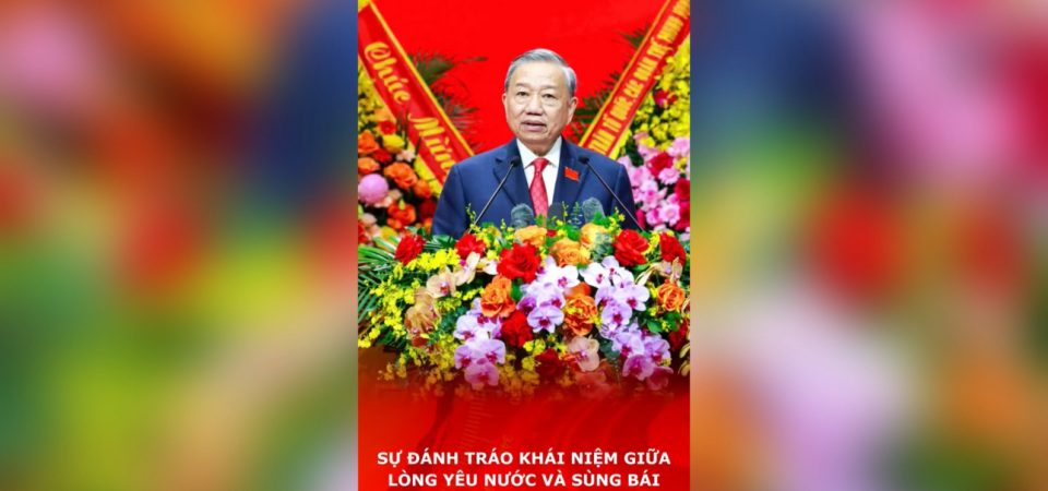 Sự đánh tráo khái niệm giữa lòng yêu nước và sùng bái cá nhân.