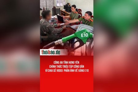 Công an tỉnh Hưng Yên chính thức triệu tập công dân vì chia sẻ video phản ánh về xăng E10