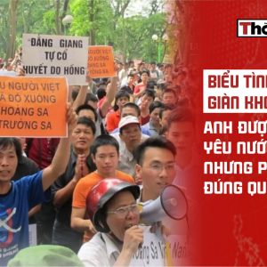 Biểu tình giàn khoan 2014: “Anh được phép yêu nước, nhưng phải đúng quy trình“