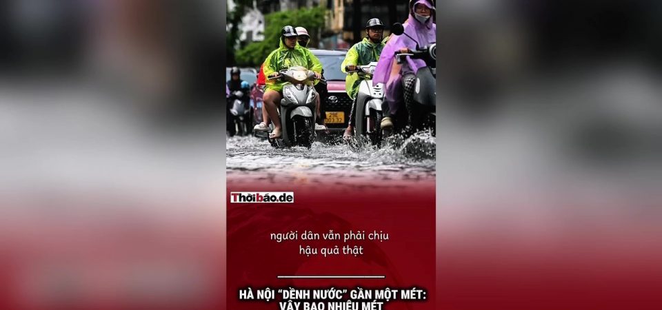 Hà Nội “dềnh nước” gần một mét: Vậy bao nhiêu mét mới được gọi là ngập?