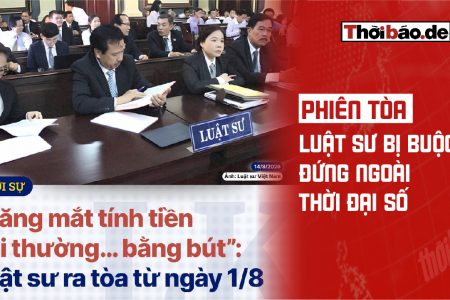 Phiên tòa: Luật sư bị buộc đứng ngoài thời đại số