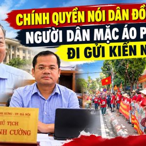 Chính quyền nói dân đồng thuận, người dân mặc áo phản đối đi gửi kiến nghị